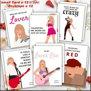 Taylor Swift Valentine’s Day Cards 12 Cards School Valentines